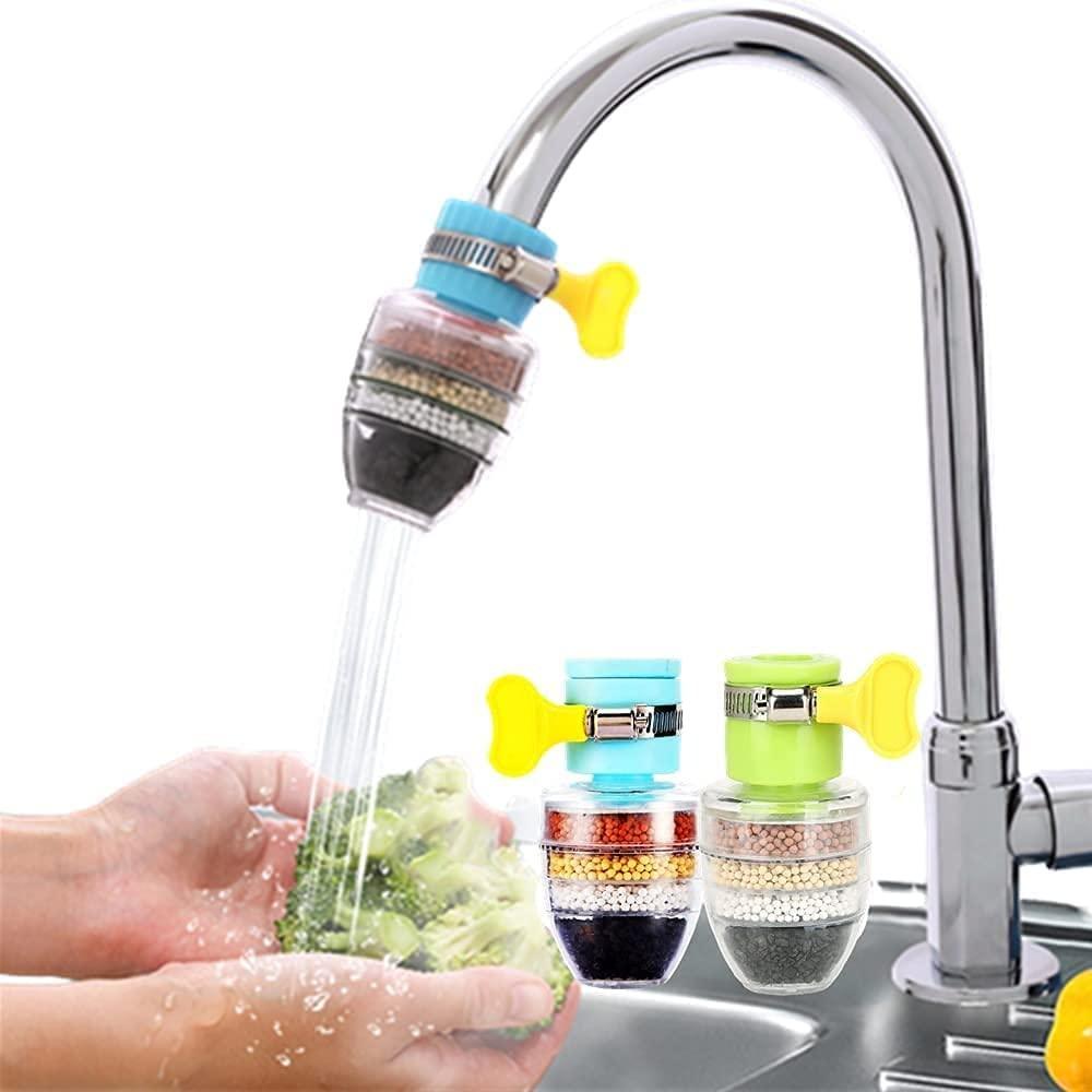 "PureFlow™ Faucet Filter: Advanced 6-Layer Water Purification for Healthier Living"(Pack of 2)