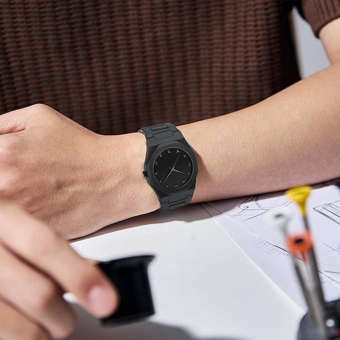 “Midnight Noir™ Arabic Dial Matte Black Watch”