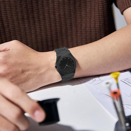 “Midnight Noir™ Arabic Dial Matte Black Watch”