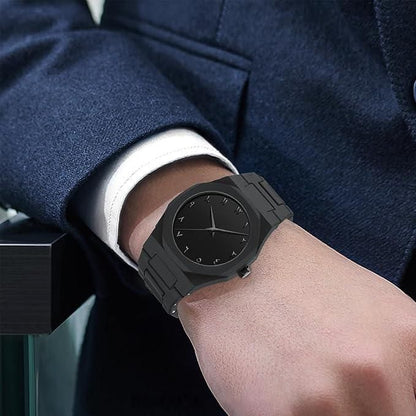 “Midnight Noir™ Arabic Dial Matte Black Watch”