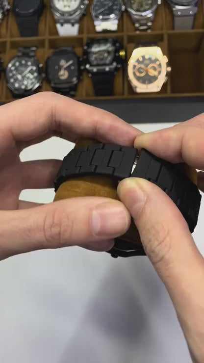 “Midnight Noir™ Arabic Dial Matte Black Watch”