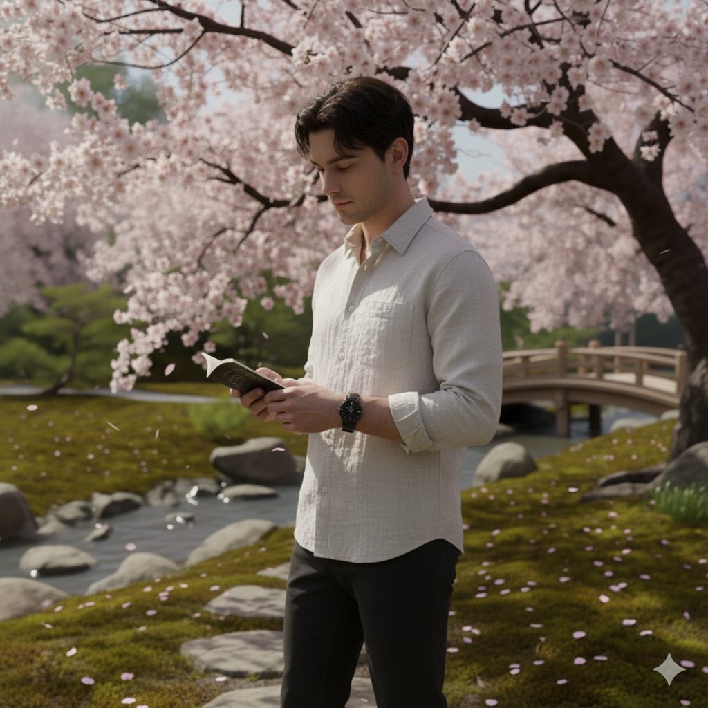 Men's Analog Leather Watch