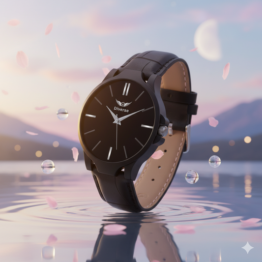 Men's Analog Leather Watch